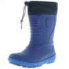 G&G Kinder Mädchen Jungen Wasserdichte Gefütterte Gummistiefel Regenschuhe Stiefeletten Blau -Günstiges Kinderschuhe Geschäft 18448369 01