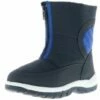 BBS Norway Originals Kinder Jungen Mädchen Winterstiefel Snowboots Blau/grau/schwarz