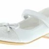 ConWay Kinder Mädchen Ballerinas Glitzer Schleife Blockabsatz Silber -Günstiges Kinderschuhe Geschäft 26250955 01