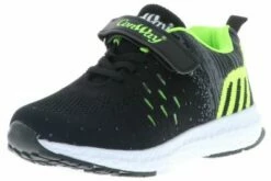 ConWay Kinder Mädchen Jungen Sneaker Turnschuhe Halbschuhe Sportschuhe Schwarz/grün