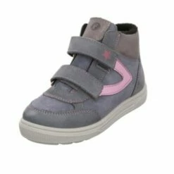 RICOSTA Mädchen Schnürhalbschuhe Kathi Klettschuh Kinderschuhe Aufnäher Veloursleder Gemustert Halbschuhe