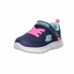 SKECHERS Mädchen Schnürhalbschuhe Happy Stride Klettschuh Kinderschuhe Synthetikkombination Uni Halbschuhe