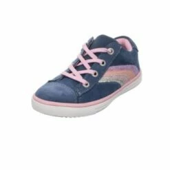 Lurchi Mädchen Schnürhalbschuhe Sanita Halbschuh Kinderschuhe Lederkombination Uni Halbschuhe