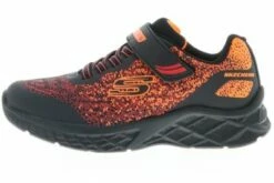 SKECHERS 403920L/BKRD Microspec II Kinder Mädchen Jungen Sneaker Turnschuhe Halbschuhe Schwarz/rot/orange -Günstiges Kinderschuhe Geschäft 29613199 05
