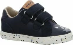 GEOX Jungen Schnürhalbschuhe Kilwi Klettschuh Kinderschuhe Lederkombination Uni Halbschuhe -Günstiges Kinderschuhe Geschäft 30260204 06